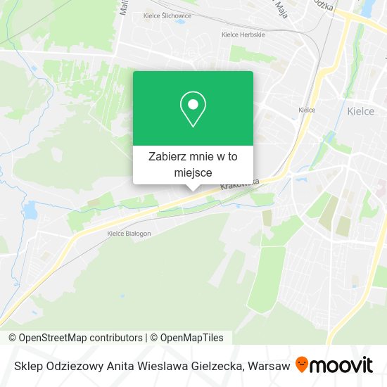 Mapa Sklep Odziezowy Anita Wieslawa Gielzecka