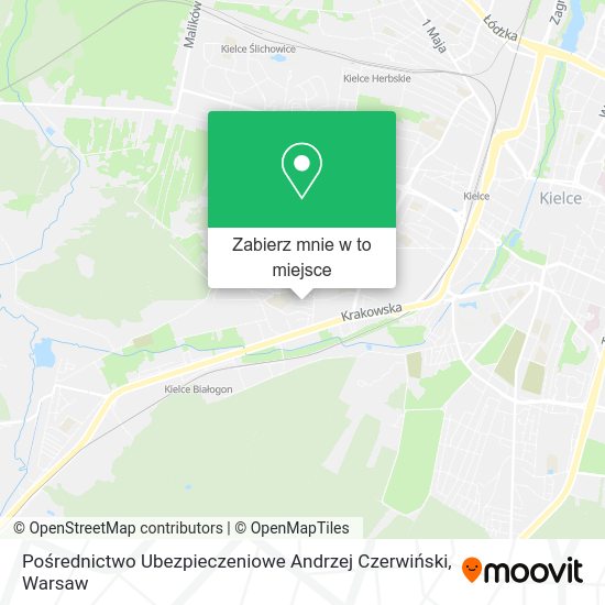 Mapa Pośrednictwo Ubezpieczeniowe Andrzej Czerwiński