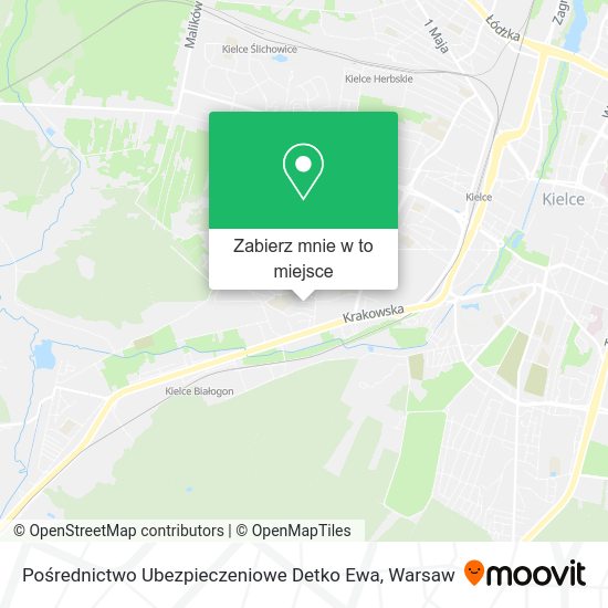 Mapa Pośrednictwo Ubezpieczeniowe Detko Ewa