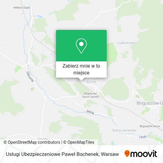 Mapa Usługi Ubezpieczeniowe Paweł Bochenek