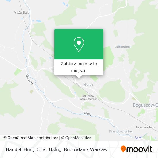 Mapa Handel. Hurt, Detal. Usługi Budowlane