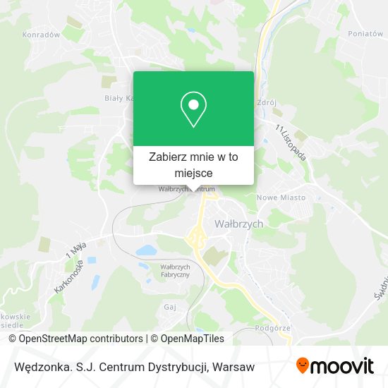 Mapa Wędzonka. S.J. Centrum Dystrybucji