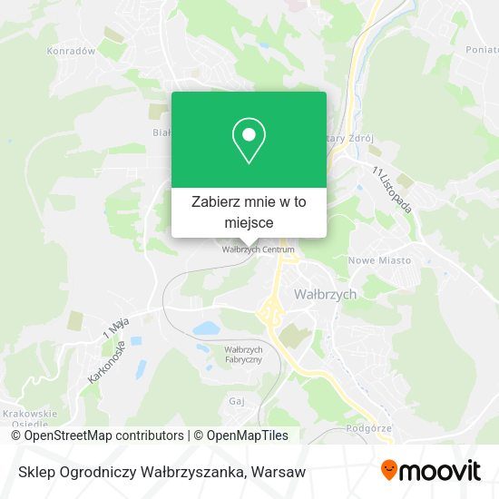 Mapa Sklep Ogrodniczy Wałbrzyszanka