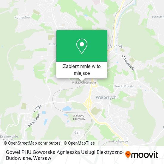 Mapa Gowel PHU Goworska Agnieszka Usługi Elektryczno-Budowlane