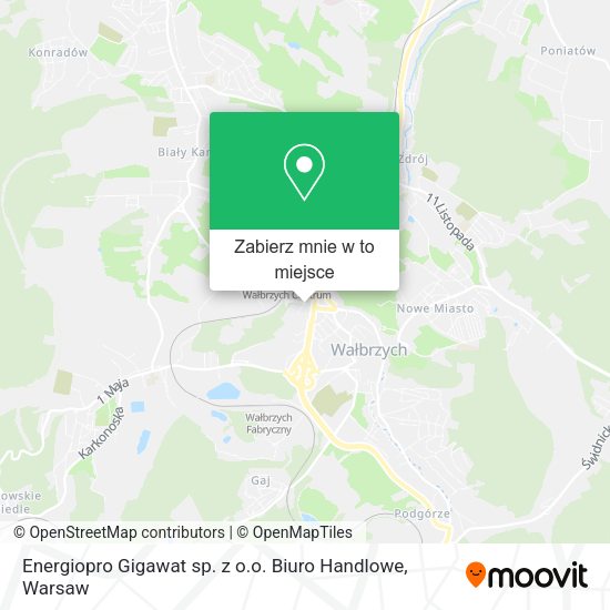 Mapa Energiopro Gigawat sp. z o.o. Biuro Handlowe