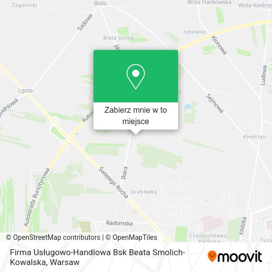 Mapa Firma Usługowo-Handlowa Bsk Beata Smolich-Kowalska