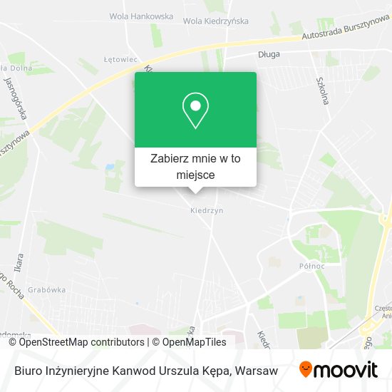 Mapa Biuro Inżynieryjne Kanwod Urszula Kępa