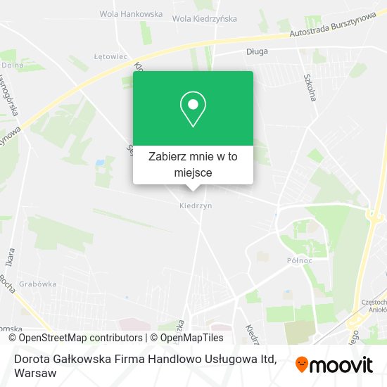 Mapa Dorota Gałkowska Firma Handlowo Usługowa Itd