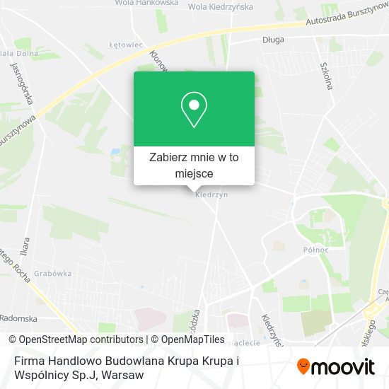 Mapa Firma Handlowo Budowlana Krupa Krupa i Wspólnicy Sp.J