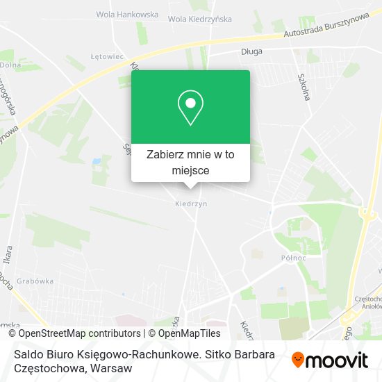 Mapa Saldo Biuro Księgowo-Rachunkowe. Sitko Barbara Częstochowa