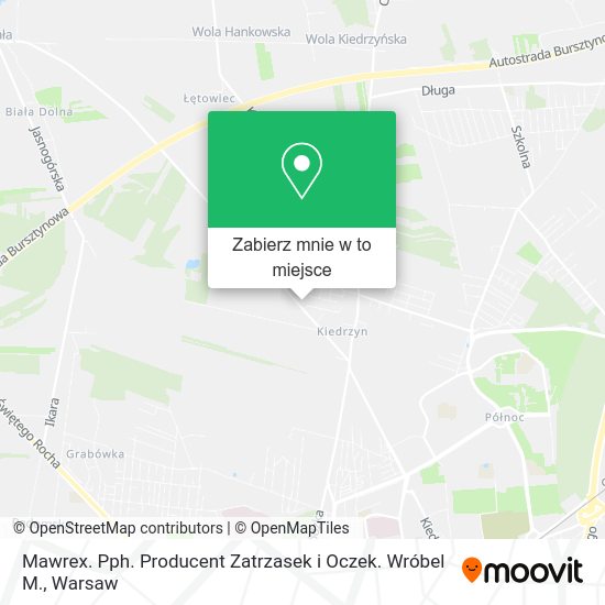 Mapa Mawrex. Pph. Producent Zatrzasek i Oczek. Wróbel M.