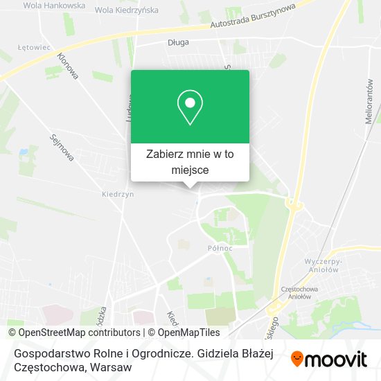 Mapa Gospodarstwo Rolne i Ogrodnicze. Gidziela Błażej Częstochowa