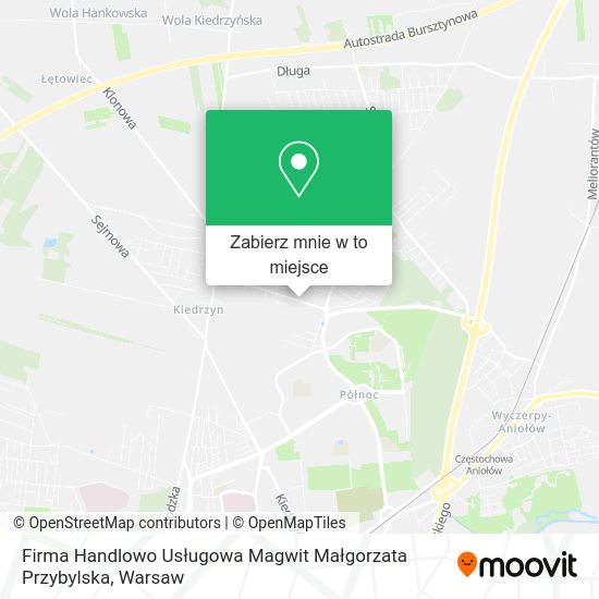 Mapa Firma Handlowo Usługowa Magwit Małgorzata Przybylska