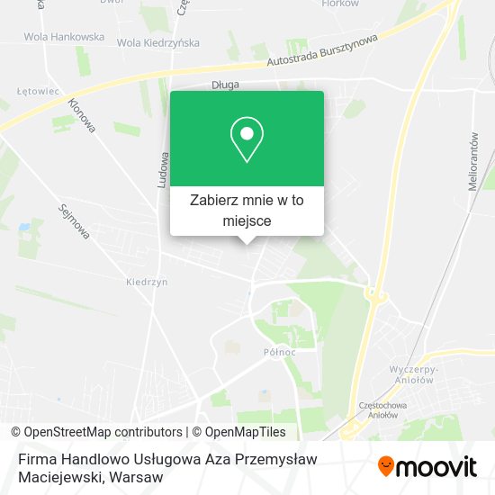 Mapa Firma Handlowo Usługowa Aza Przemysław Maciejewski