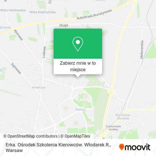 Mapa Erka. Ośrodek Szkolenia Kierowców. Włodarek R.