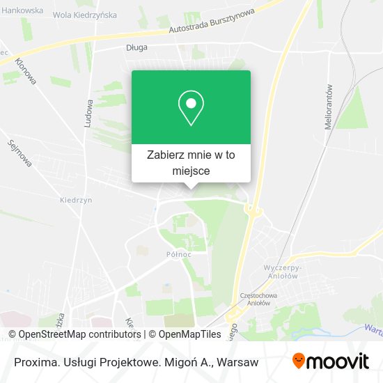 Mapa Proxima. Usługi Projektowe. Migoń A.