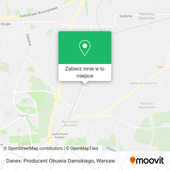 Mapa Danex. Producent Obuwia Damskiego