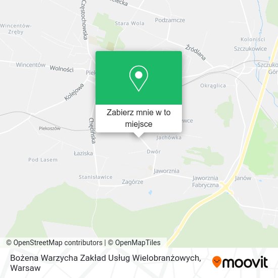 Mapa Bożena Warzycha Zakład Usług Wielobranżowych