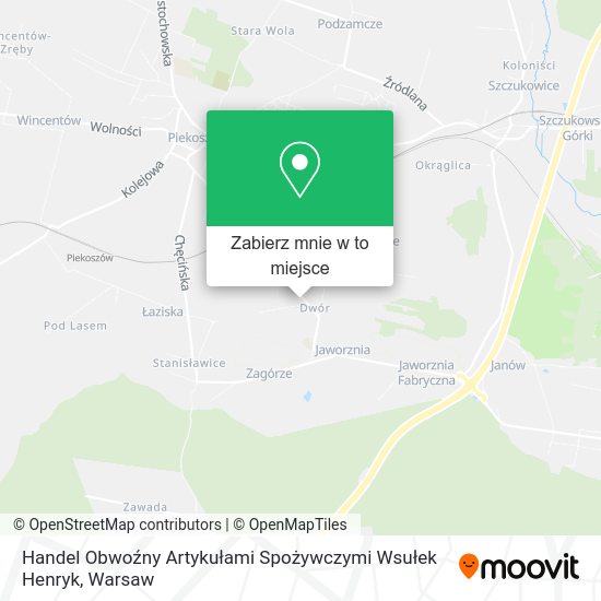 Mapa Handel Obwoźny Artykułami Spożywczymi Wsułek Henryk