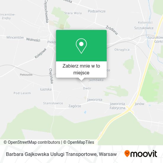 Mapa Barbara Gajkowska Usługi Transportowe