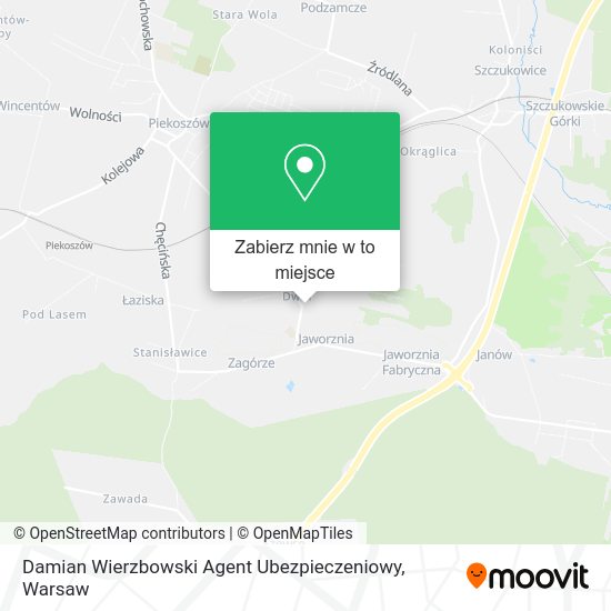 Mapa Damian Wierzbowski Agent Ubezpieczeniowy