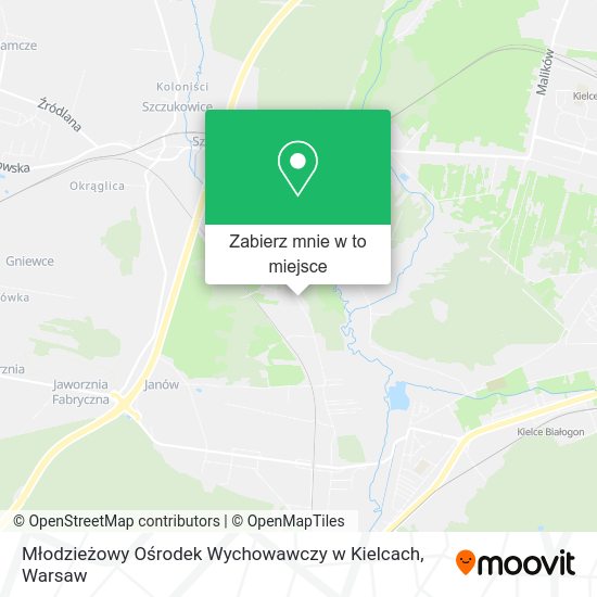 Mapa Młodzieżowy Ośrodek Wychowawczy w Kielcach