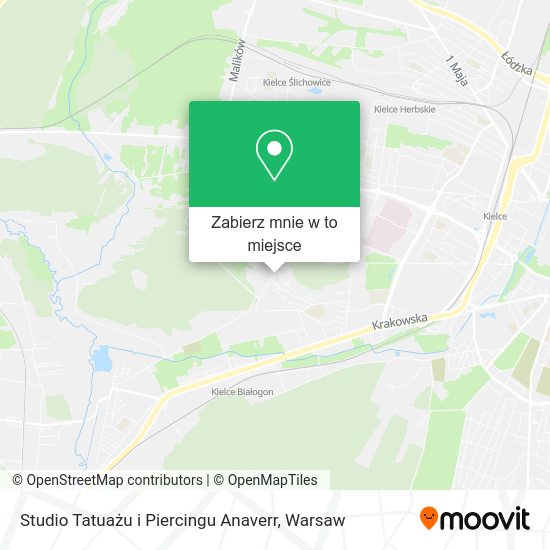 Mapa Studio Tatuażu i Piercingu Anaverr