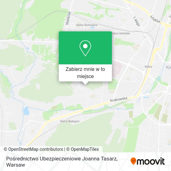 Mapa Pośrednictwo Ubezpieczeniowe Joanna Tasarz