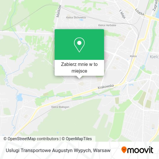 Mapa Usługi Transportowe Augustyn Wypych