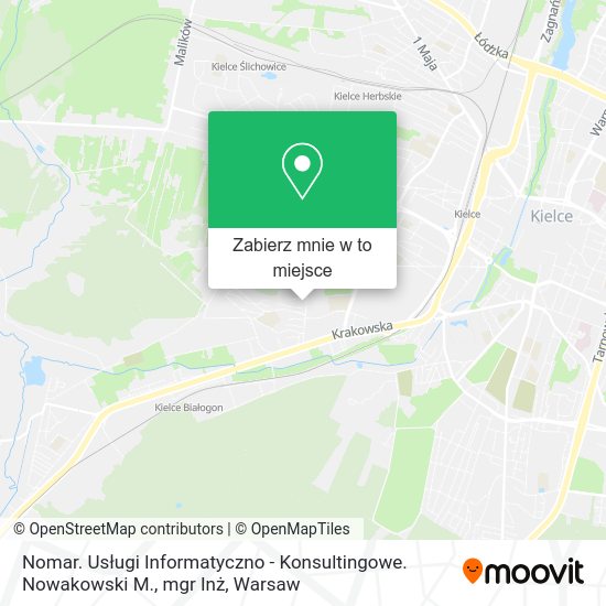 Mapa Nomar. Usługi Informatyczno - Konsultingowe. Nowakowski M., mgr Inż