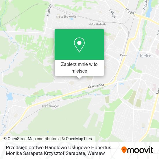 Mapa Przedsiębiorstwo Handlowo Usługowe Hubertus Monika Sarapata Krzysztof Sarapata