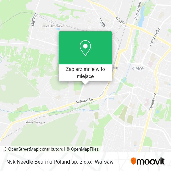 Mapa Nsk Needle Bearing Poland sp. z o.o.