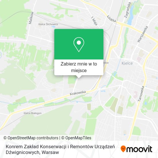 Mapa Konrem Zakład Konserwacji i Remontów Urządzeń Dźwignicowych