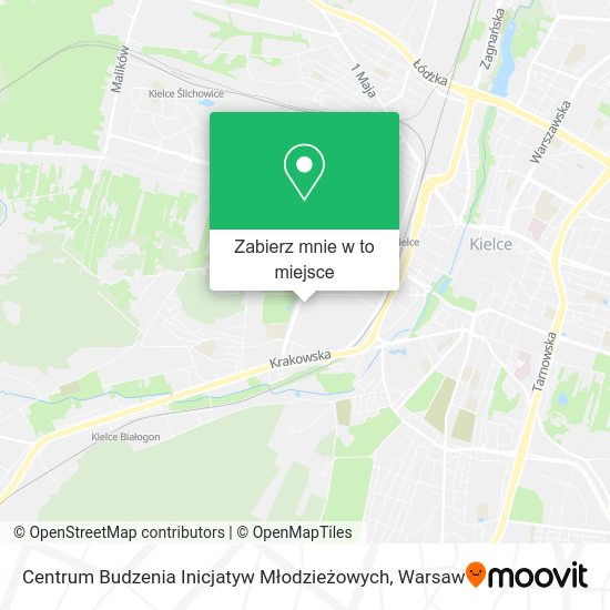 Mapa Centrum Budzenia Inicjatyw Młodzieżowych