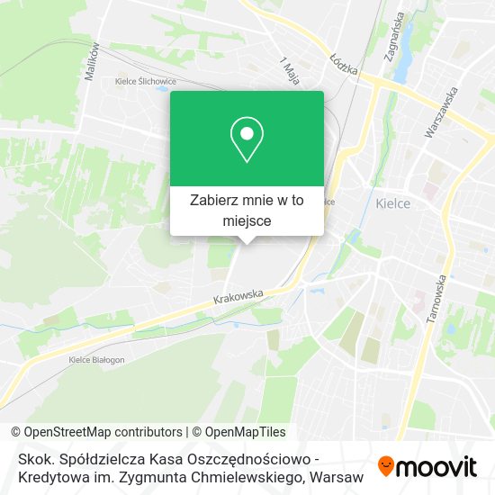 Mapa Skok. Spółdzielcza Kasa Oszczędnościowo - Kredytowa im. Zygmunta Chmielewskiego