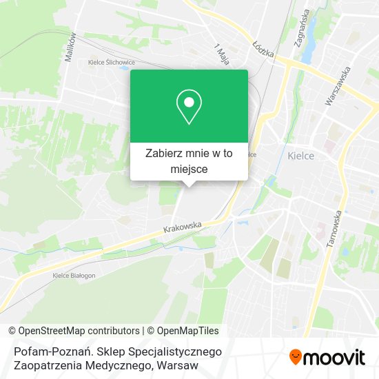 Mapa Pofam-Poznań. Sklep Specjalistycznego Zaopatrzenia Medycznego