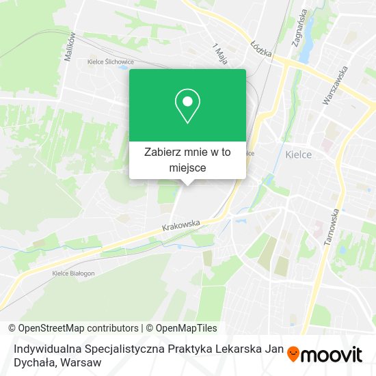 Mapa Indywidualna Specjalistyczna Praktyka Lekarska Jan Dychała