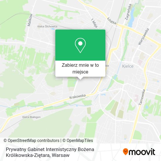 Mapa Prywatny Gabinet Internistyczny Bożena Królikowska-Ziętara