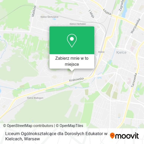 Mapa Liceum Ogólnokształcące dla Dorosłych Edukator w Kielcach