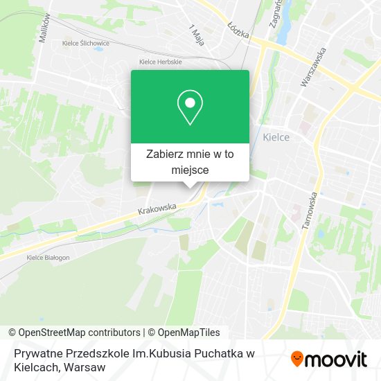 Mapa Prywatne Przedszkole Im.Kubusia Puchatka w Kielcach