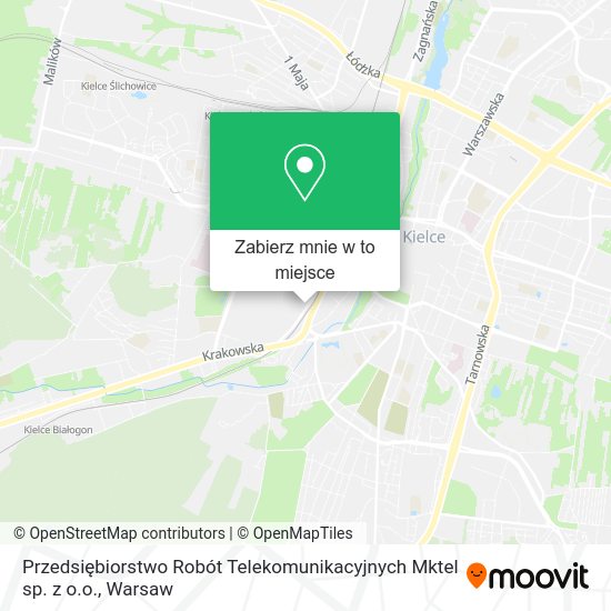 Mapa Przedsiębiorstwo Robót Telekomunikacyjnych Mktel sp. z o.o.