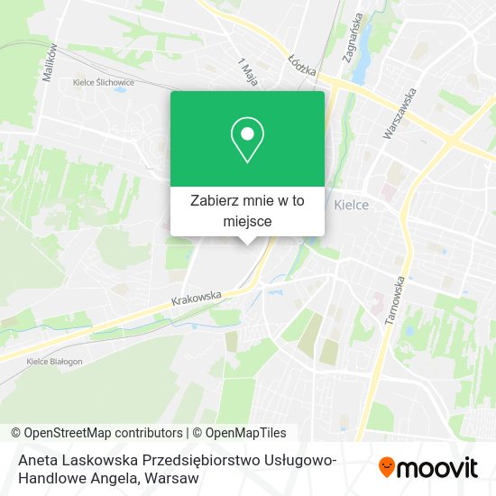 Mapa Aneta Laskowska Przedsiębiorstwo Usługowo-Handlowe Angela