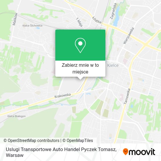 Mapa Uslugi Transportowe Auto Handel Pyczek Tomasz