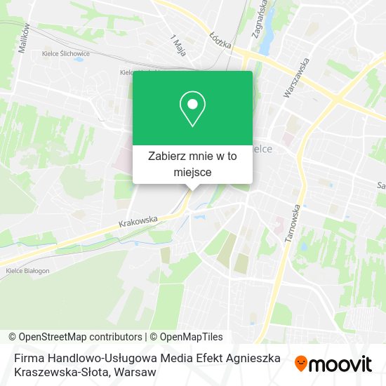 Mapa Firma Handlowo-Usługowa Media Efekt Agnieszka Kraszewska-Słota