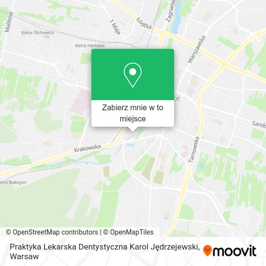 Mapa Praktyka Lekarska Dentystyczna Karol Jędrzejewski