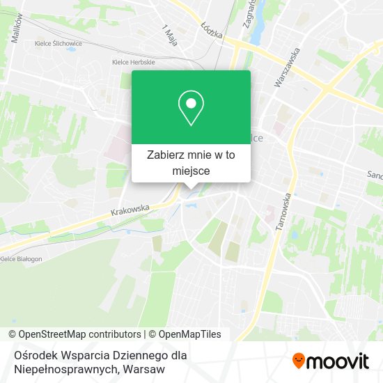 Mapa Ośrodek Wsparcia Dziennego dla Niepełnosprawnych