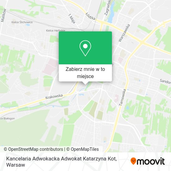 Mapa Kancelaria Adwokacka Adwokat Katarzyna Kot