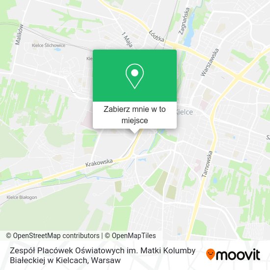 Mapa Zespół Placówek Oświatowych im. Matki Kolumby Białeckiej w Kielcach