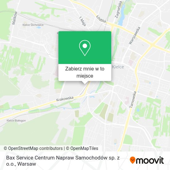 Mapa Bax Service Centrum Napraw Samochodów sp. z o.o.