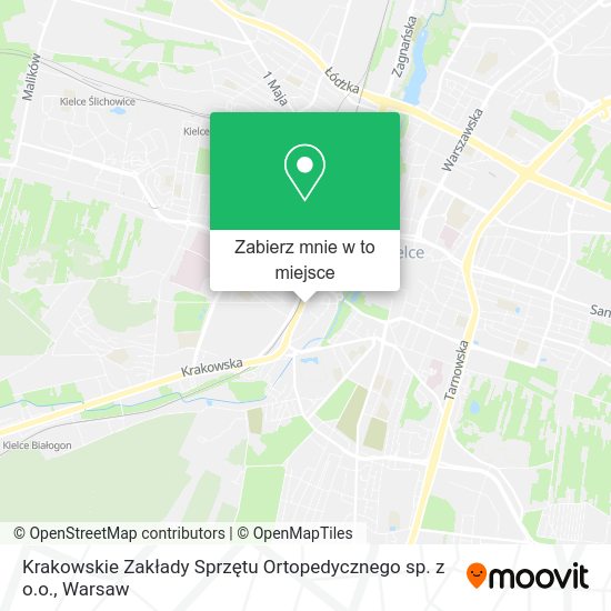 Mapa Krakowskie Zakłady Sprzętu Ortopedycznego sp. z o.o.